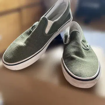 Vans 올리브 그린 슬립온 25.5cm