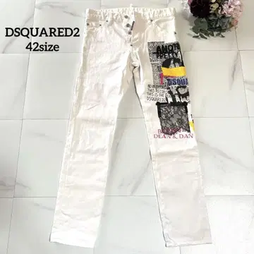 DSQUARED2 화이트 데님 팬츠 화이트 남성용 데님 42 사이즈