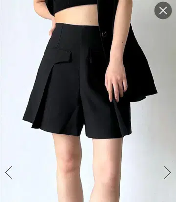 페이지 보이 PAGEBOY 플랩 플리츠 숏 팬츠 숏 팬츠