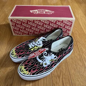 VANS 오센틱 파이어 패턴 프레임 26.5cm US 기획