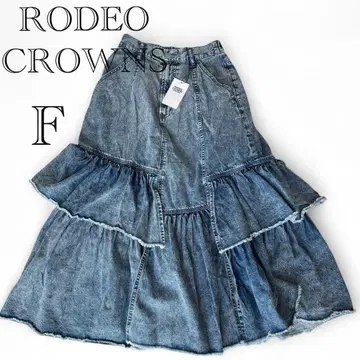새상품 RODEO CROWNS 데님 캉캉 스커트 F 롱 스커트