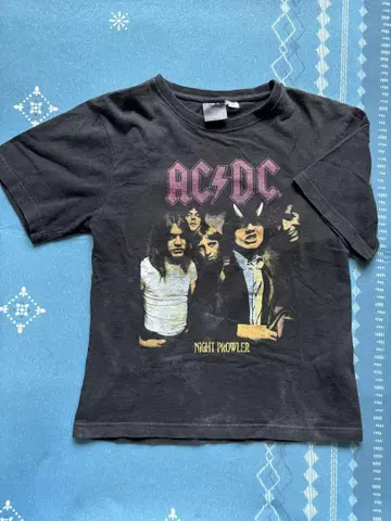 ACDC 밴딩 티셔츠 구제 의류 락 티셔츠 밴 티셔츠