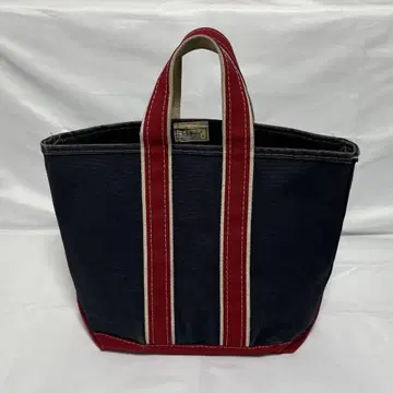 1980's~ L.L.Bean deluxe tote NAVY x RED