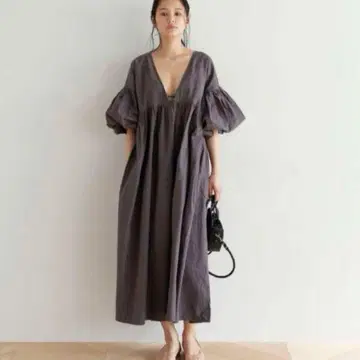 searoomlynn 코튼 캔브릭 퍼프 슬리브 원피스 M