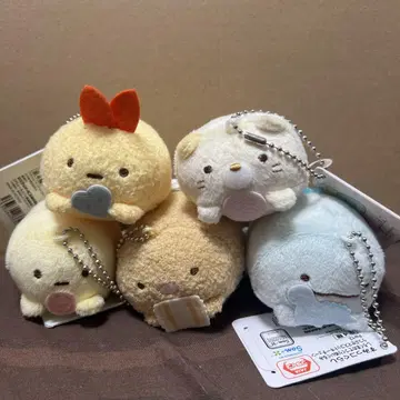 스미코구라시 시로쿠마의 손으로 만든 봉제 인형 엎드린 키체인