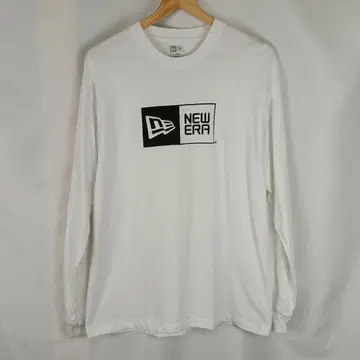 뉴에라 로고 롱 티셔츠 롱 T XL 화이트 흰색 B3280