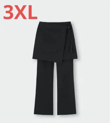 완판 지유 GU 2피스 스커트 팬츠 블랙 3XL