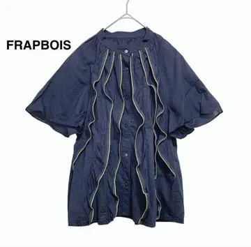 플라보아 FRAPBOIS 코핑 블라우스 네이비 XS