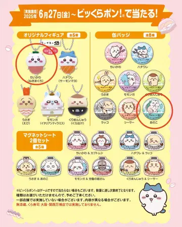 쿠라스시 치이카와 콜라보 피규어 치이카와 (네기마구로) 캔뱃지 아노코