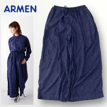ARMEN 아르멘 코튼 미니 꽃무늬 프린트 이지 팬츠