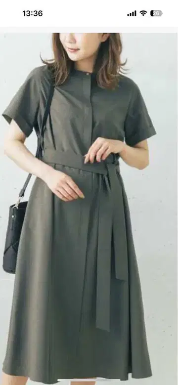 URBAN RESEARCH ROSSO A라인 숏 슬리브 원피스
