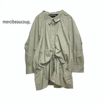메르시보쿠 mercibeaucoup 변형 블라우스 카키 S