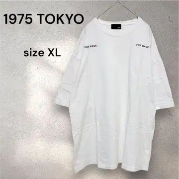 1975 TOKYO FUN WAVE 반팔 티셔츠 면 100 오버 자수