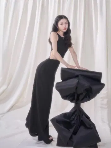 Darich 허리 오픈 컷 롱 원피스