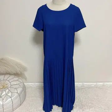 뷔르데사봉 롱 원피스 플리츠 블루 F