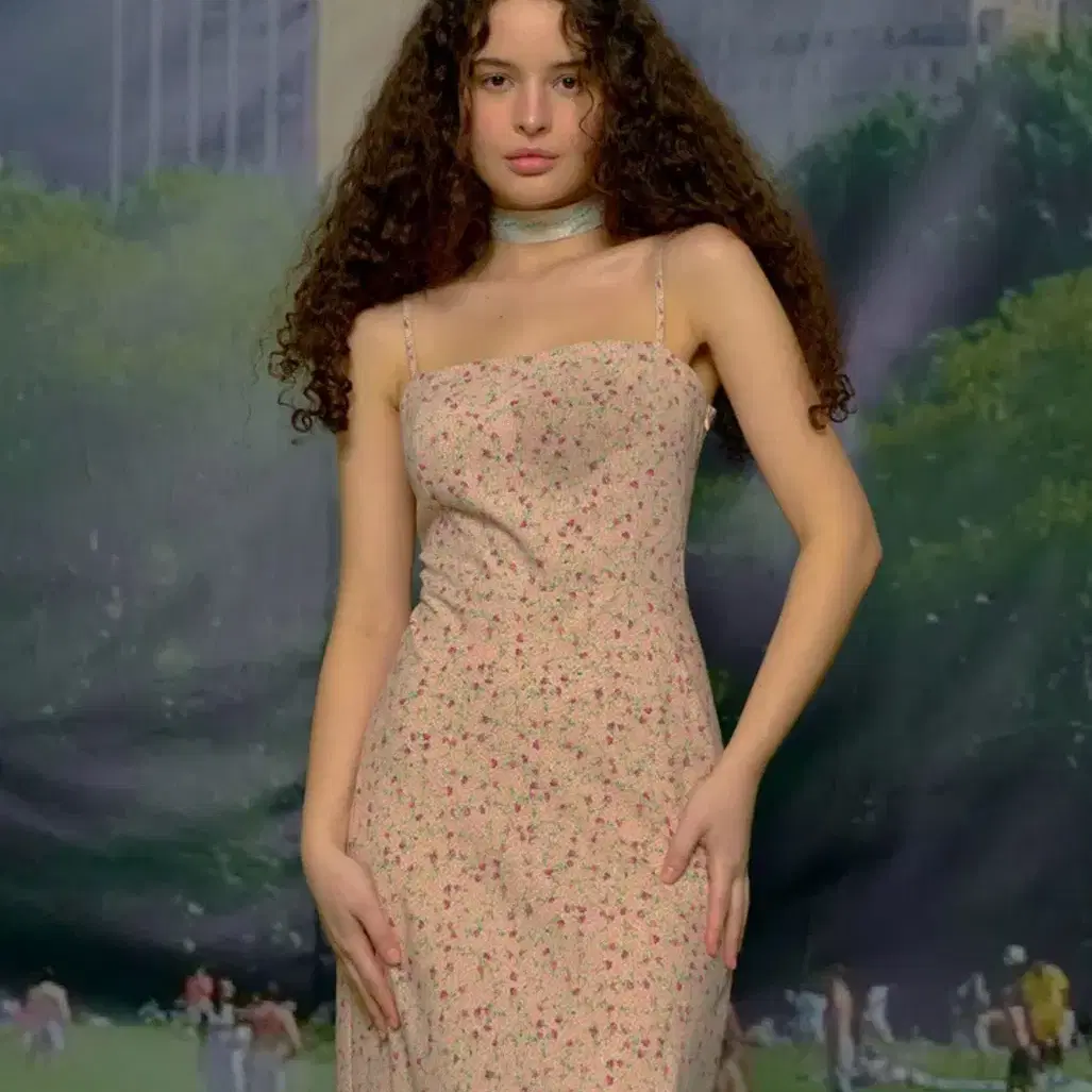 lew Seoul] Cottage Stripe Puff Dress Pink on Bunjang Global