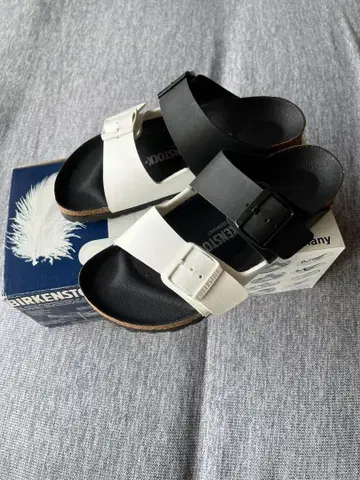 BIRKENSTOCK 샌들 37 화이트/블랙