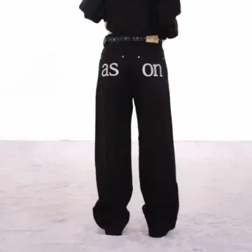 as"on 아즈온 SMOG WIDE PANTS 블랙 ason 한국