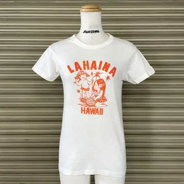 90년대 USA 제작 라하이나 하와이 티셔츠 프린트 used