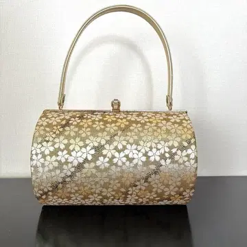 벚꽃 무늬 골드 컬러 기모노 가방