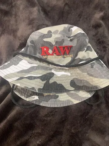 RAW 카모 패턴 버킷 햇