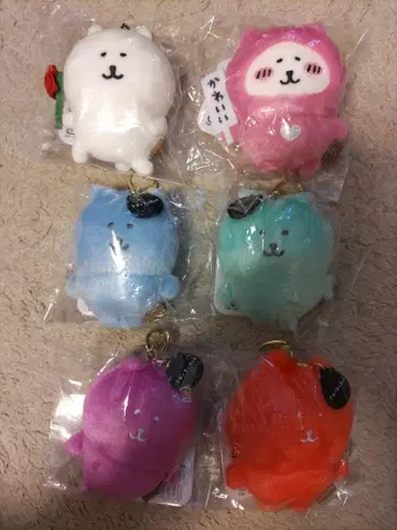 나가노의 곰 컬러 마스코트 4색 + 귀여운 이름표 & 로즈 총 6종