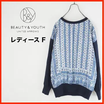 A3550 새상품급 BEAUTY&YOUTH*절개*상의*긴팔*F*네이비