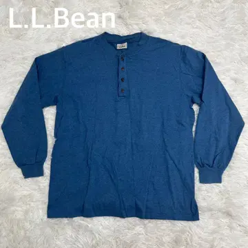 L.L.Bean 엘엘빈 하프 버튼 긴팔 상의 블루