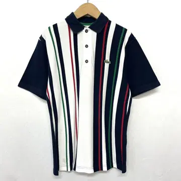 90s LACOSTE 라코스테 피케 셔츠 스트라이프 네이비