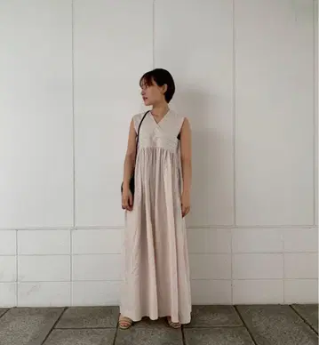 새상품 25SS HYKE 하이크 LINEN MAXI DRESS