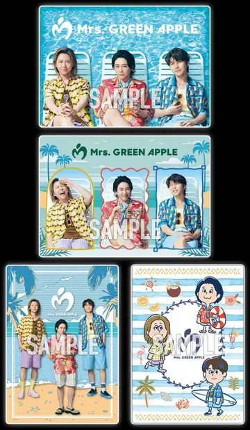 Mrs.GREEN APPLE 비주얼 시트 묶음 판매 (4장 세트)