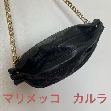 marimekko 마리메꼬 칼라 체인 숄더 블랙 골드