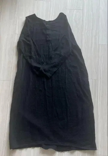블랙 면 100% 원피스 ANTIQUA