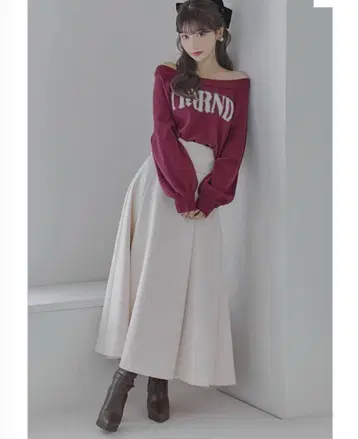 [ Riu x rienda ] 콜라보 골판지 니트 스커트