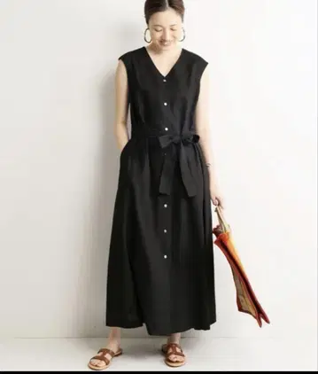 SLOBE IENA 슬로브 이에나 멀티 웨이 볼륨 롱 원피스 린넨
