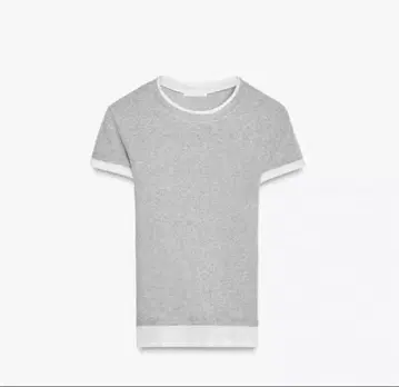 zara 더블 레이어드 디자인 티셔츠