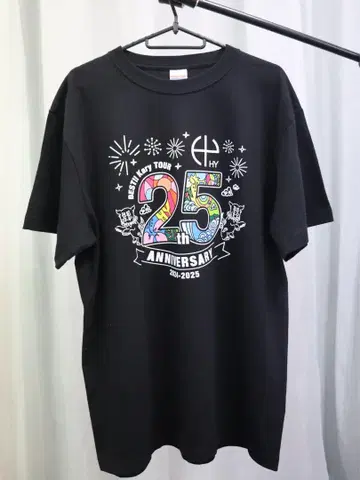 HY25주년 기념 투어 티셔츠 블랙