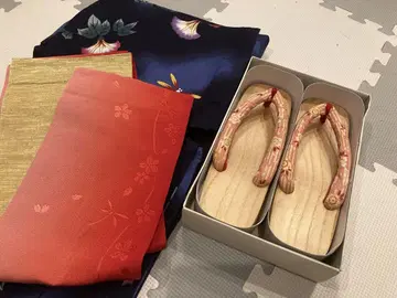 유카타 리버서블 오비 일본 나막신