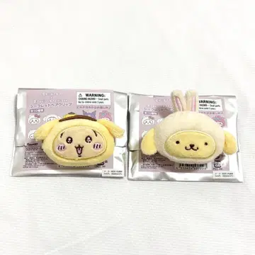 치이카와 (먼작귀) 산리오 시크릿 헤어 클립 토끼 폼폼푸딩