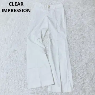 클리어 임프레션 캐주얼 팬츠 플레어 팬츠 일본제 센터 프레스