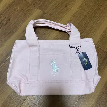 새상품 택 포함 POLO 랄프 로렌 핸드백 미니 토트 캔버스 원단