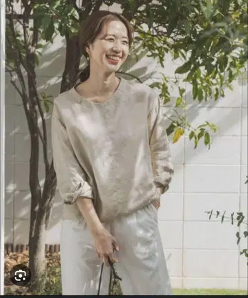 새상품급 어반 리서치 도어스 린넨 백 턱 셔츠 베이지 린넨 100%