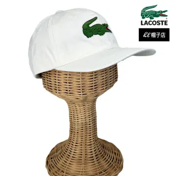 라코스테 BIG 악어 로고 CAP 코튼 소재 프리 사이즈 화이트