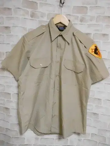 MARLOW WHITE NMMI 90s USA제 워크 반팔 셔츠