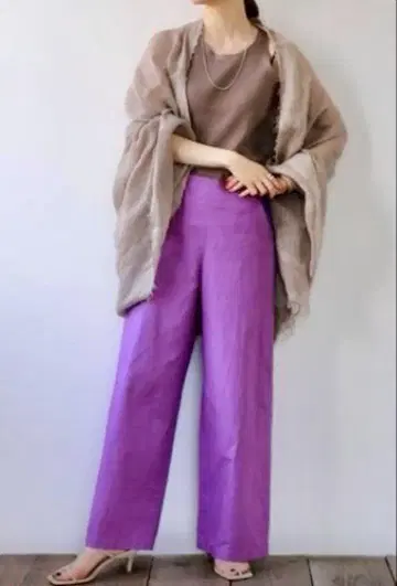 IENA 린넨 와이드 팬츠