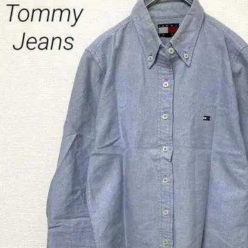 Tommy Jeans 셔츠 긴팔 로고 자수 원포인트 겉옷 캐주얼