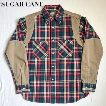 새상품급 SUGAR CANE 체크 워크 셔츠 L 슈가케인