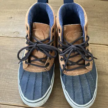 VANS 하이컷 스니커즈 브라운/네이비