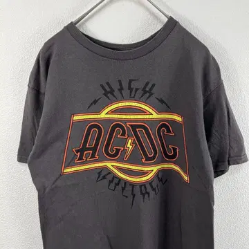 USA 구제 의류 ACDC T셔츠 밴드 T셔츠 밴T 그레이