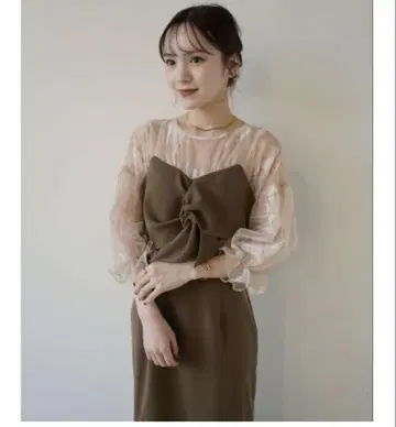 sheer puff dress